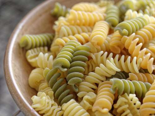 food pasta pastas of color green pastas orange pastas
