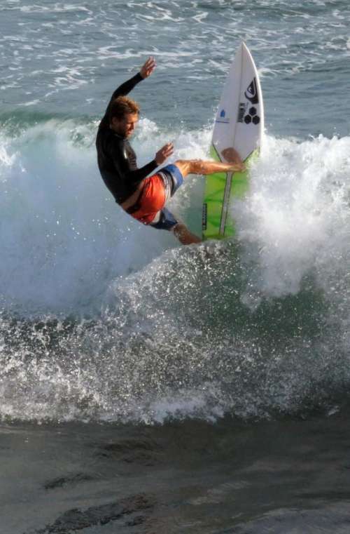 Surf surfer wave ocean California
