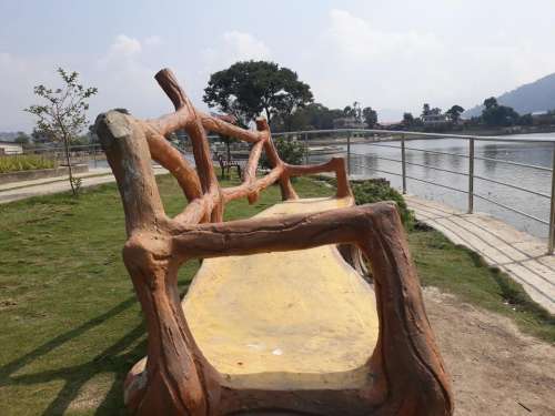Park bench bench seat Nepal park 