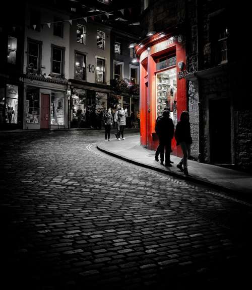 edinburgh darkedinburgh night street scotland