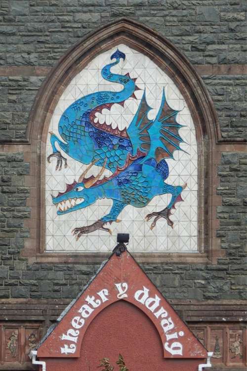 dragon theatre Wales mural mosaic
