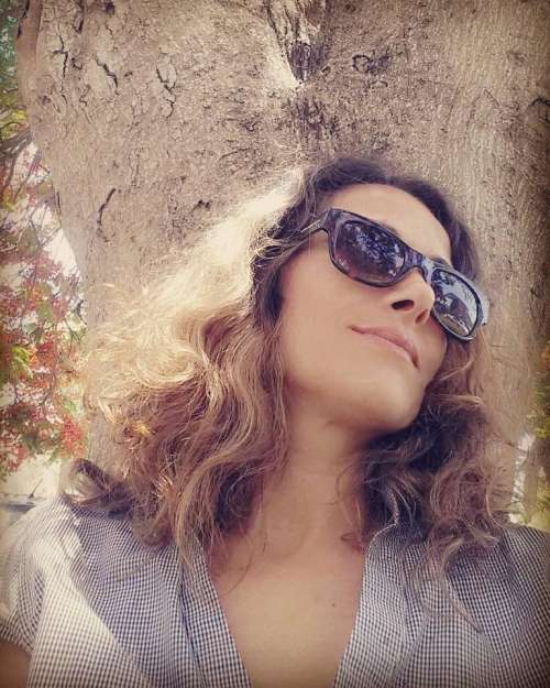 woman tree sun sunglasses   fashion