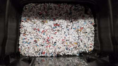 paper shredder confetti shred paper garbage