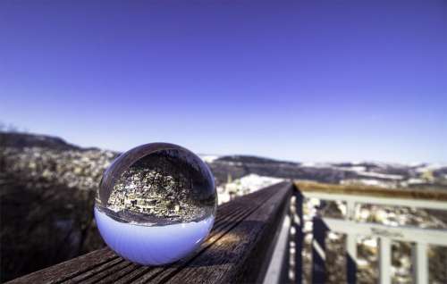 glass orb glass ball abstract perspective