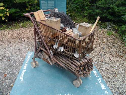 Switzerland Ballenberg shopping cart wood