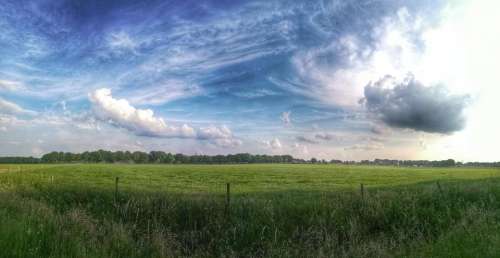 Cloud clouds field cloudy green