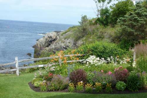 seashore garden landscaping floral flowers