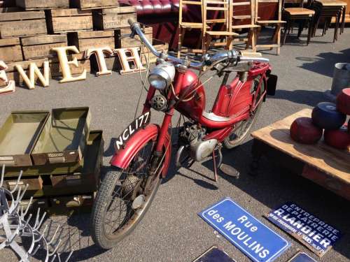 antiques fair motorbike classic signs wooden letters