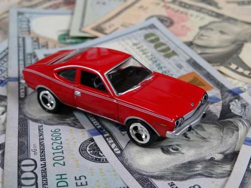 money currency banknote car red