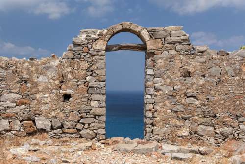 old wall crete europe Greece