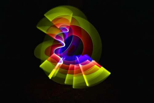 Colorful circles movement shapes colors