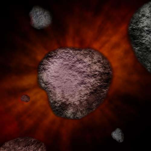 Armageddon alien asteroid astronomy background