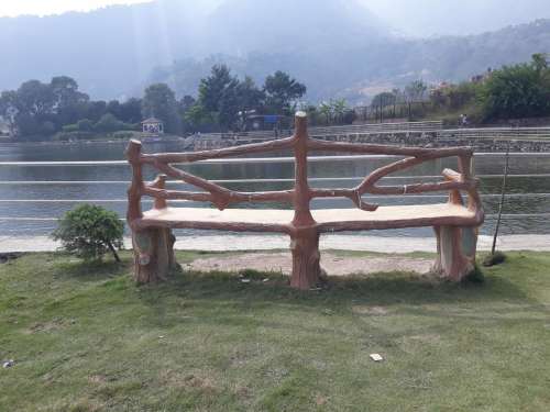 Nepal scenery scenic bench Himalayas