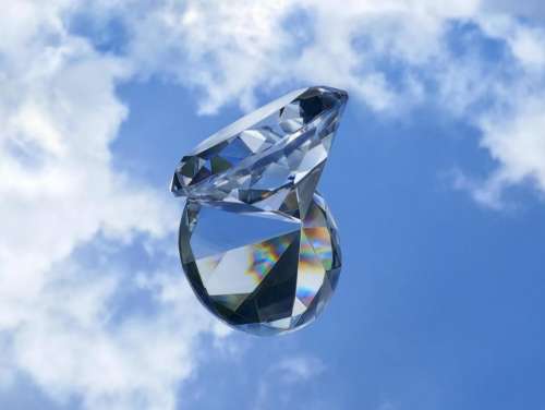 diamond crystal glass mirror sky
