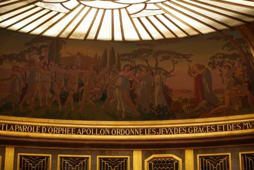 theater  champs elysees mural design art deco