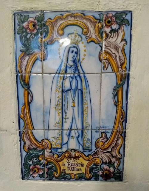 our lady of fatima catholic ceramics wall plaque