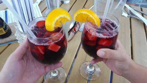 #sangria drink wine fruit