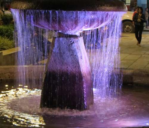 fountain water purple violet stone