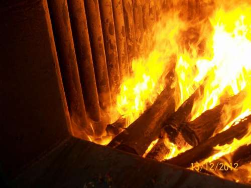 Steam Boiler Furnace fire flames heat