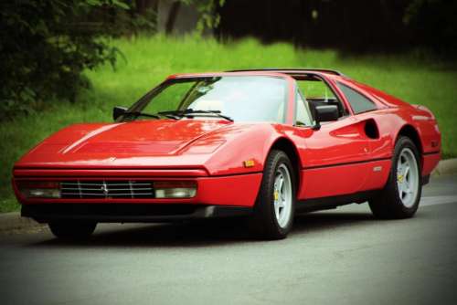 car automobile vehicle red Ferrari