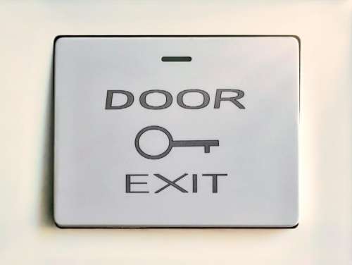door exit button key open