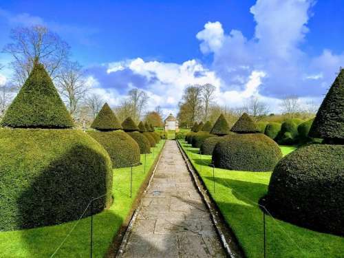 topiary bushes garden english stately home