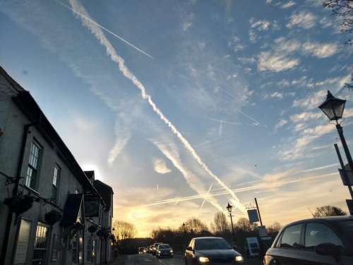 crazy skies chemtrails con trails vapour trails morning