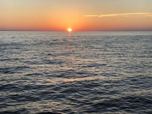 Sunrise sunset ocean 
