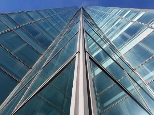 Perspective architecture modern office skyscraper  business  glass
