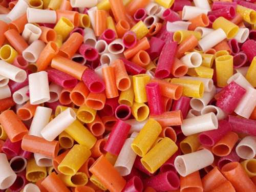 Macaroni pasta colorful colors food