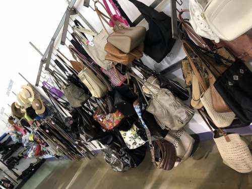 goodwill thrift store store shelf purse purses