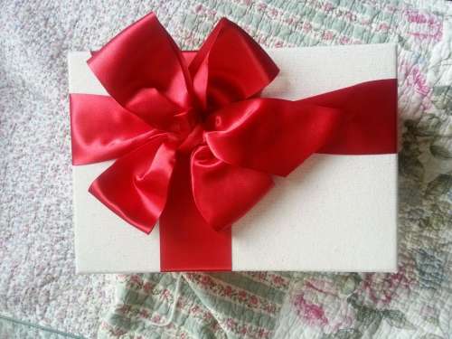Gift Gift Box Red Bow Perfect Bow Satin Bow