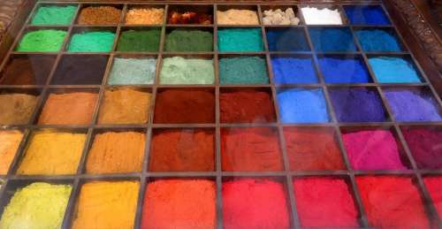 colors  dyes pigments colorful paints