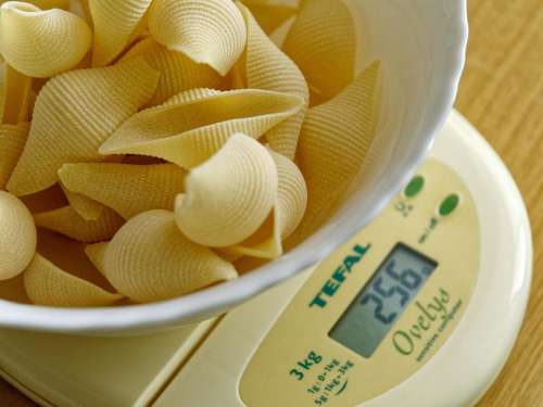 food pasta raw pasta Italian pasta kitchen scale