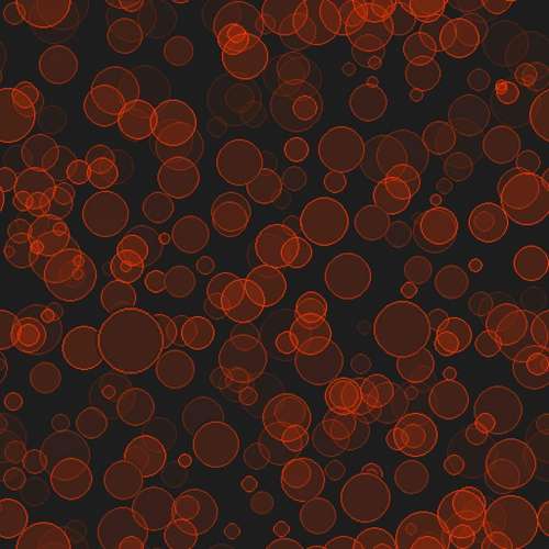 Orange bokeh circles black background Seamless