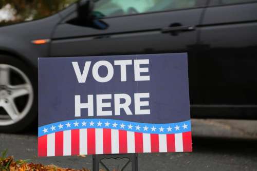 sign polling voting politics elections