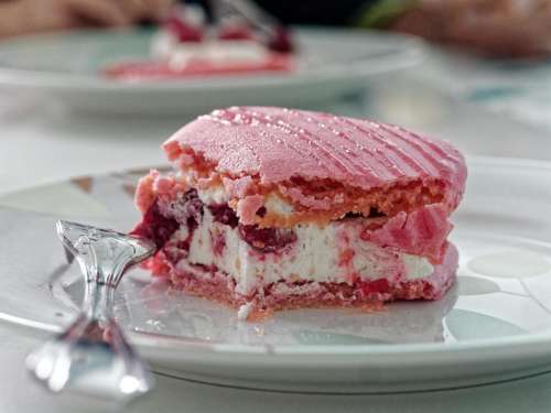 food cake raspberry macaroon French cake French pastry