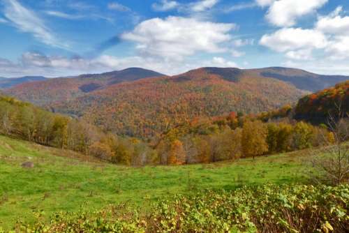 landscape West Virginia view mountains fall