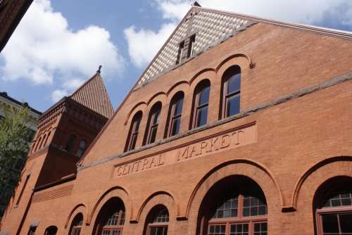 Central Market market brick building architecture