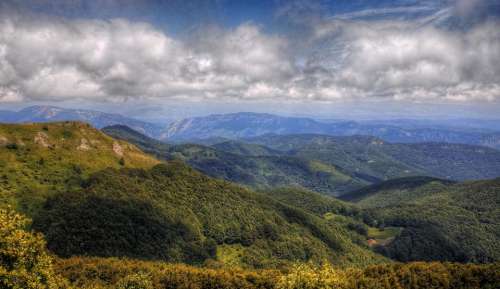 mountain landscape peak high tourism