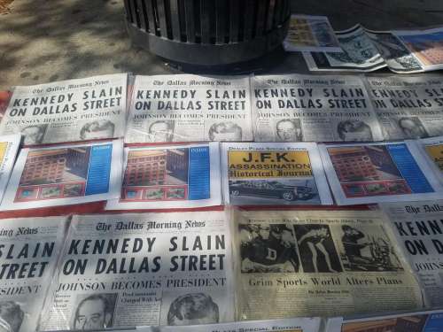 Kennedy newsstand newspaper news historical