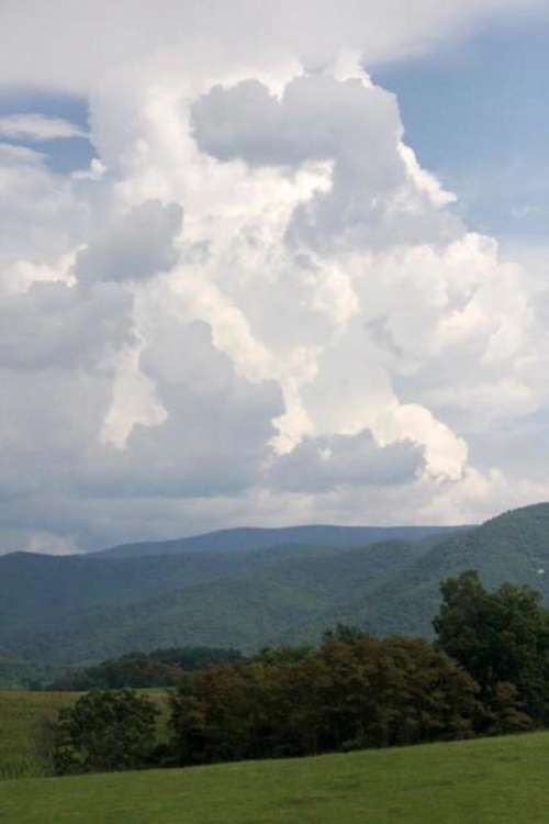 Virginia Blue Ridge Mountains Shenandoah Valley Field Sky