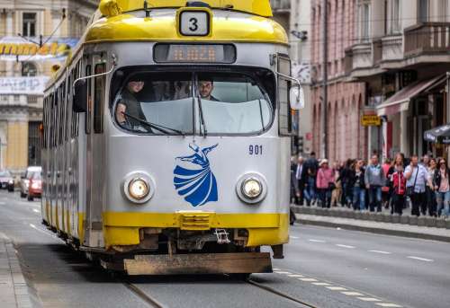 Tram trolley transportation train Europe