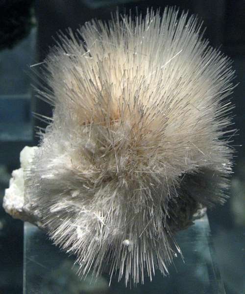 white crystal porcupine mineral rock