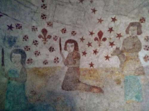 the three kings wall painting  medieval nativity jesus