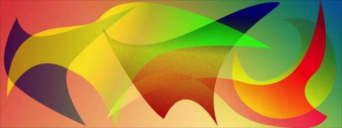 Abstract colorful rainbow primary colors vector graphic art