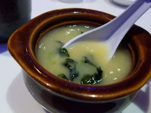 Japanese food miso soup seaweed tofu