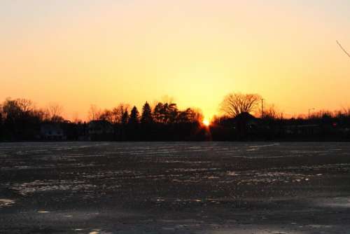 #lake #sunset #ice