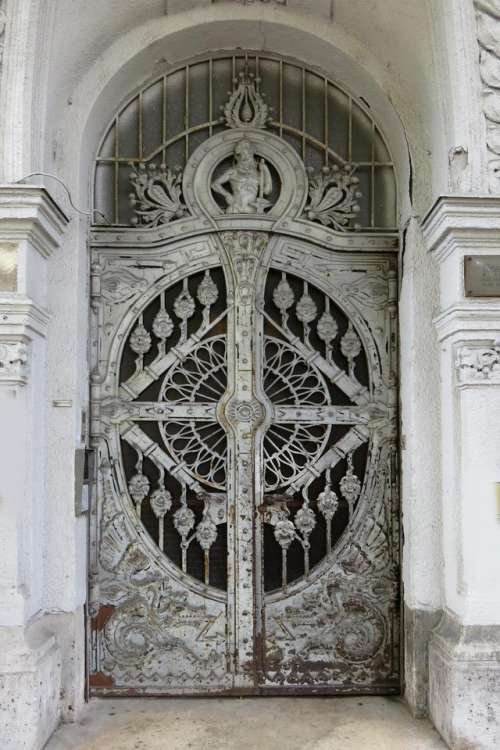 door silver design ornate