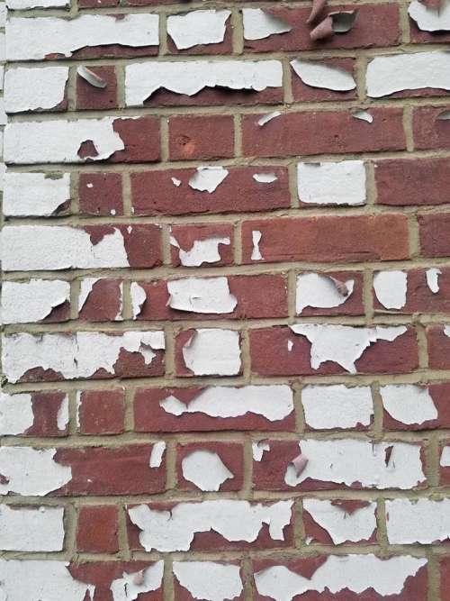 Brick bricks peeling paint chipped paint worn paint